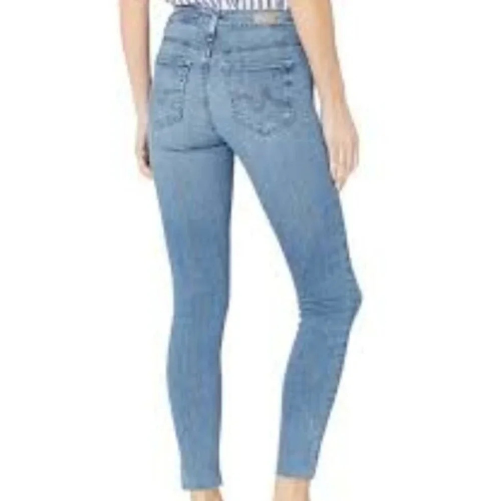 AG The Farrah Skinny Ankle Jeans Blue High Rise 30